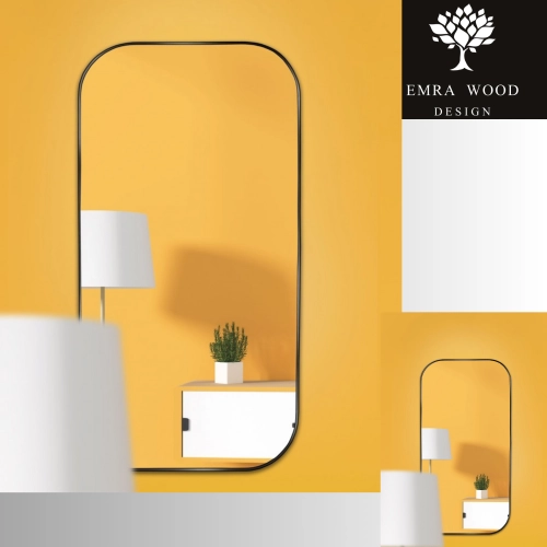 Lustro w ramie czarnej MDF SLIM - GERDA- kolor ramy do wyboru
